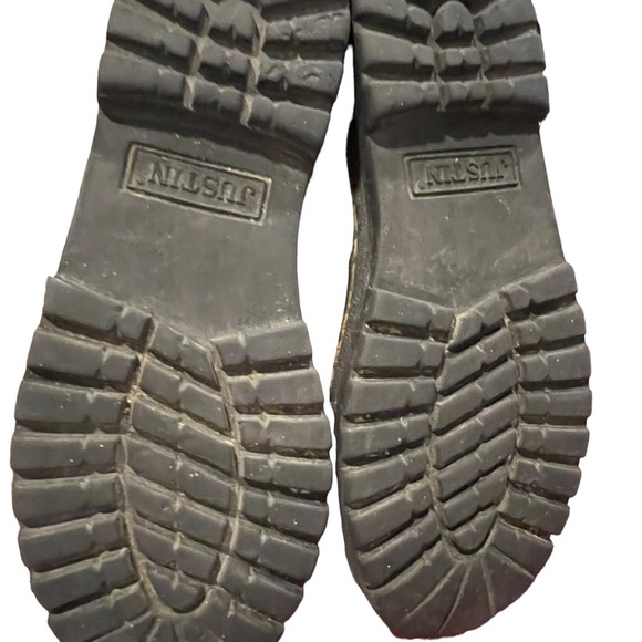 Justin LO991 Chip Brown Leather Lace-Up Moc Toe Chukka Boots Women US 8 medium - Picture 5 of 15